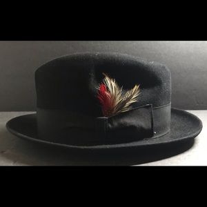 Beaver Hats Genuine Fur Felt Fedora Hat 7 3/4